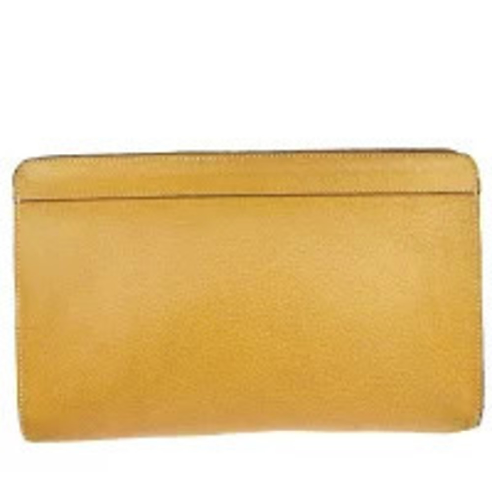 Gucci Leather Clutch Bag Brown